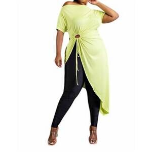 NEW CURVE MARKET to the point tunic top - plus in neon yellow